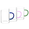 Creative Kitchens Set of 3 Borosilicate Glass Mugs - 310ml - Colour Handles Photo