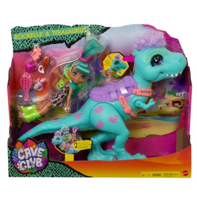 Photo of Mattel Cave Club Rockelle Doll And Tyrasaurus Dinosaur Playset