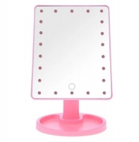 Professional Makeup Table Mirror with Touch Screen 22 LED Lights Pink