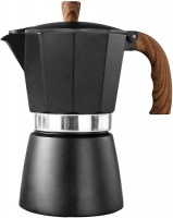 Soul Lifestyle Moka Stovetop Coffee Pot Black 3 Cup by 150ml