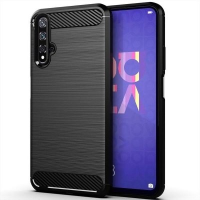 Photo of CellTime Shockproof Carbon Fiber Design Cover for Huawei Nova 5T - Black