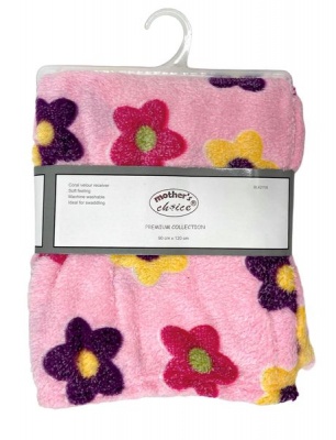 Photo of Mothers Choice Infants Cutwork Fleece Receiver - Flowers