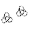 Pink Pixie Shiny Knotted Stud - Silver Colour Photo
