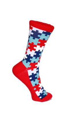 Photo of SoXology - Red Puzzle Fashion Socks Single Pair
