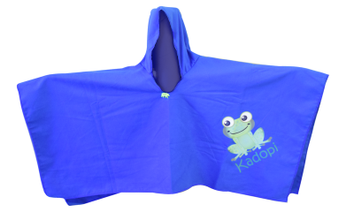 Photo of ThatGr8 Kadopi Frog - Blue - Kids Hooded Microfibre Towel