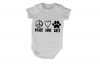 BuyAbility Peace. Love. Cats - Short Sleeve - Baby Grow Photo