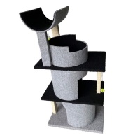 Scratzme Cabanas Premium Scratching Post Light Grey Black