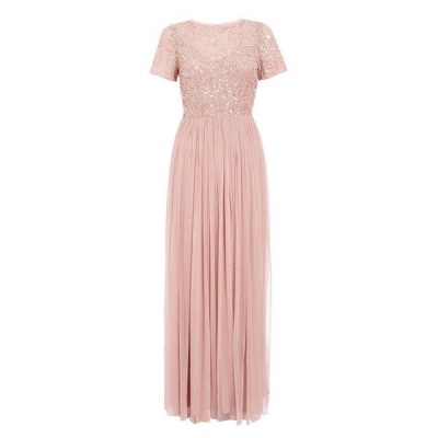 Photo of Quiz Ladies Embellished Maxi Dress - Blush Pink