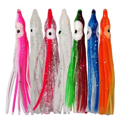 Photo of Fishing Lures Soft Silicone Squid Set of 7