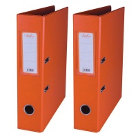 Treeline PVC 70 A4 PVC Lever Arch File Orange Pack of 2