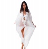 Flower Neck Plus Size Beach Cover Up Photo