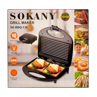 Sokany 800W Grilled Sandwich Panini Maker SK BBQ 138