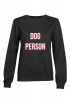 Wishbone Dog Person Black Sweater Photo