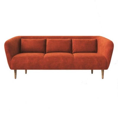 Figure It Out Fio Burnt Orange 3 Seater Sofa
