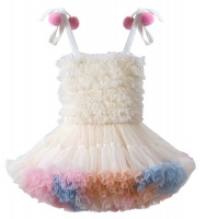 Kozi Kids Cupcake Party Dress In Cream