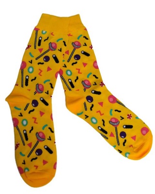 Photo of SKA Fashion Socks Sweets Yellow- Size 41-46