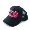 Daiwa Snapback Curved Peak Trucker Cap Black and Red Photo