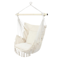 Indoor and Outdoor Removable Support Rod Hammock Chair Swing