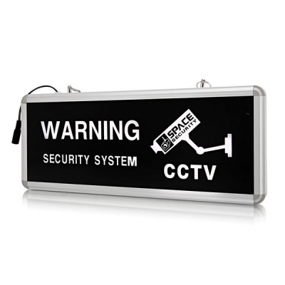 Photo of Space TV CCTV Warning Sign Board Illuminated