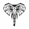 Unexpected Worx Geometric Elephant Metal Wall Art Home Décor - 59x60cm By Photo