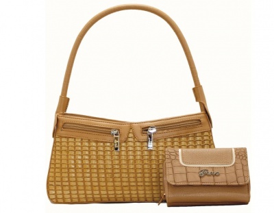 Photo of Fino SK-467 780-2017 Uniquely Designed Bamboo Woven Handbag with Purse