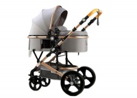 Baby Stroller 2 1 Belecoo 530s Grey