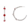 Stella Luna Clara Hoop - Swarovski Ruby crystal Photo