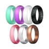 Silicone Rings Set of 7 Glitter Mix Summer Photo