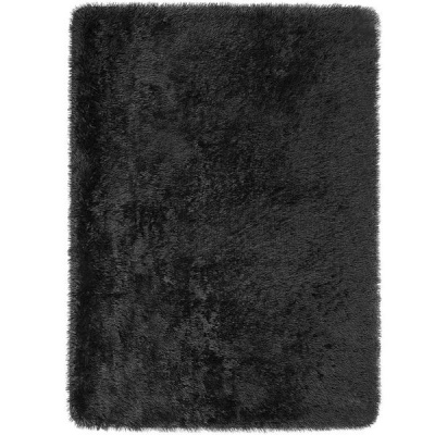 Photo of MLTK Designs Black Soft Luxurious Fluffy 1.5 x 2m Anti-Skid Carpet Rug with Memory Foam