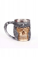 Stainless Steel Skull Mug 3D Design Creepy Coffee Mug Skeleton Cup