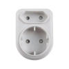 Selectrix - Plug Adaptor - White - 1 x Round 2 pin 16A with 1 x 2 pin 5A Photo