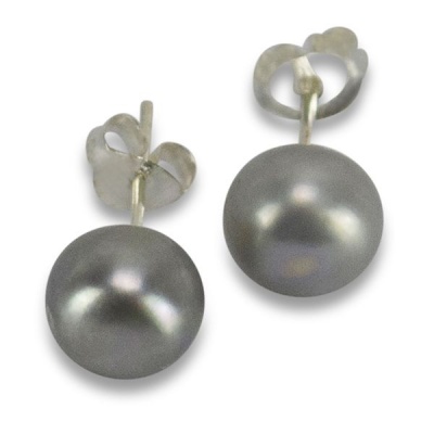 Photo of Trans Continental Marketing - Grey Pearl Stud Earrings - 7mm