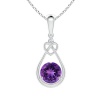 Stella Luna Knotted Heart Pendant-Swarovski Amethyst Crystal Photo