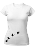 PepperSt Ladies White T-Shirt - Flying Birds Photo