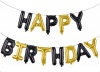 BubbleBean - Foil Happy Birthday Black & Gold Photo