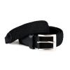 UAC Woven Style Elastic and Leather Mens Belt - Black Photo