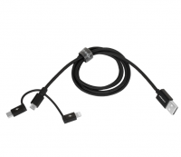 Momax 3 1 USB Phone Charging Cable Nylon Braided
