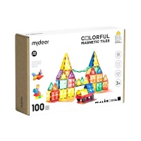 Mideer Colourful Magnetic Tiles 100 Transparent Pieces