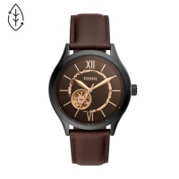 Fossil Mens Fenmore Automatic Brown Leather Watch BQ2651
