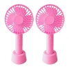 Mini Handheld Fan with Base - 800mAh USB Rechargeable Battery - 2Pack Photo
