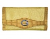 GIO GI-004 Unique Faux Leather Rose Embossed with Croc Border Purse Photo