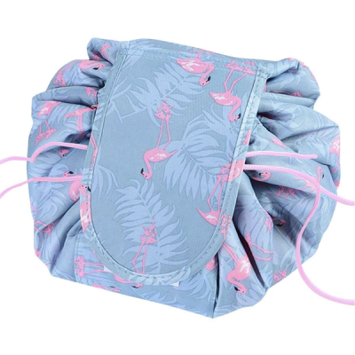 Large Capacity Drawstring Cosmetic Bag Flamingo