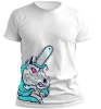 PepperSt Men's White T-Shirt - Chainsaw Unicorn Photo