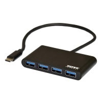 Port USB Type C to 4 x USB30 5Gbps 30cm 4 Hub – Black