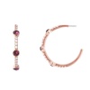 Stella Luna Clara Hoop - Swarovski Amethyst crystal Rosgold Photo