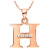 Unexpected Box Rose Gold Letter H necklace Photo