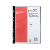 primeLINE Display File 20 Pocket Pre Punched x 4