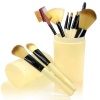 Larry's 12 Piece Cream Cylinder Makeup Brush Set Photo