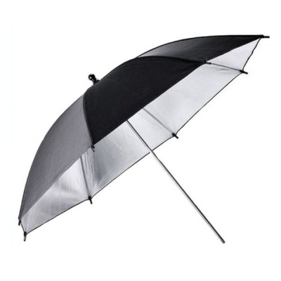 Photo of T4U Black Silver Reflective Flash Umbrella 33"/84cm
