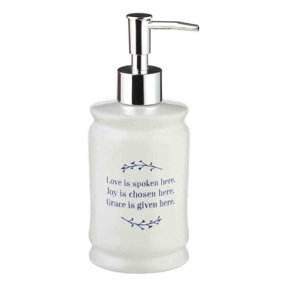 Photo of Christian Art Gifts Gather Here With A Grateful Heart - Ceramic Soap Dispenser